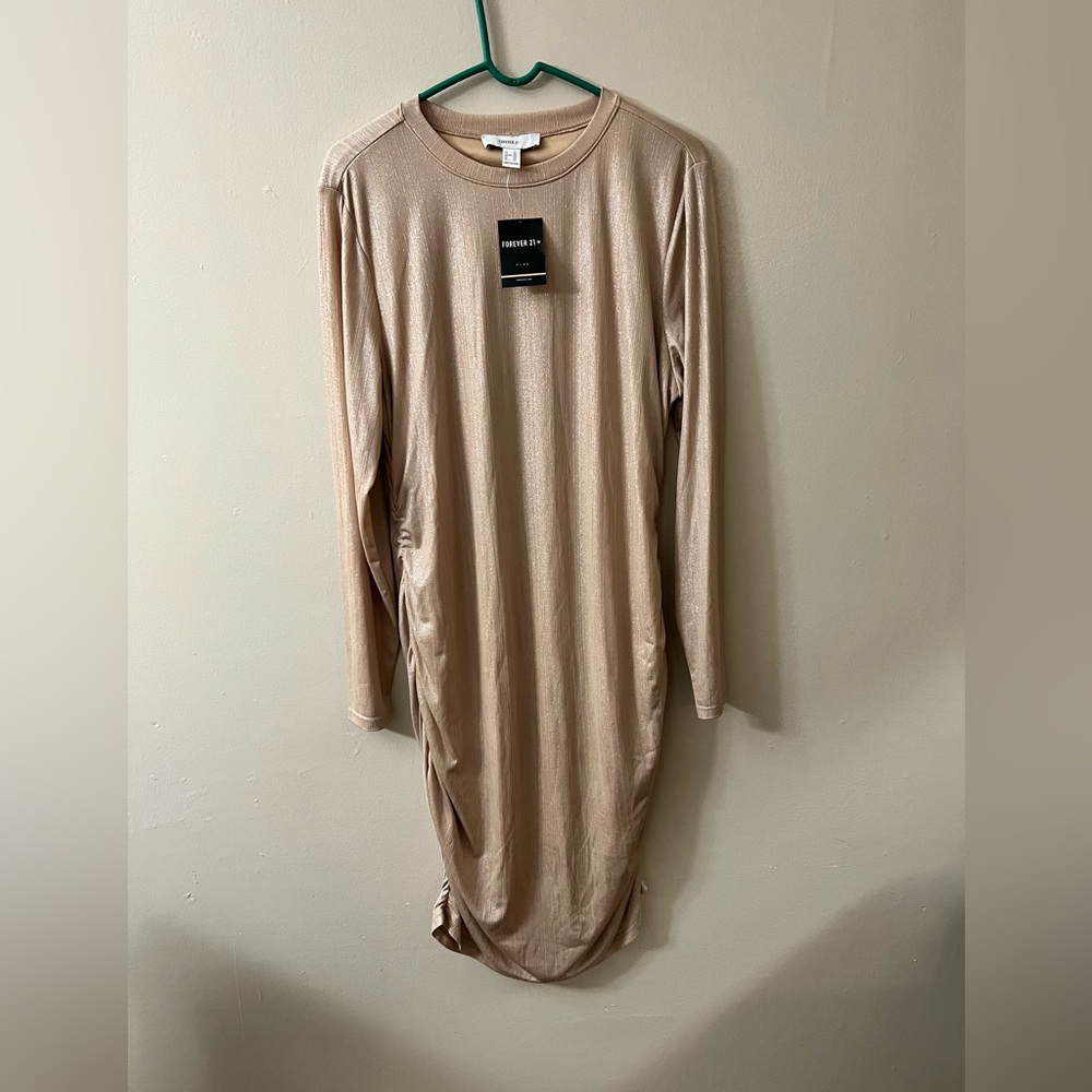 CHAMPAGNE DRESS FOREVER 21 PLUS SIZE: 2X